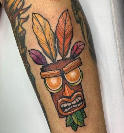 Tattoo Mascara de Crash Bandicoot
