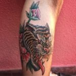 Tattoo tradicional tigre