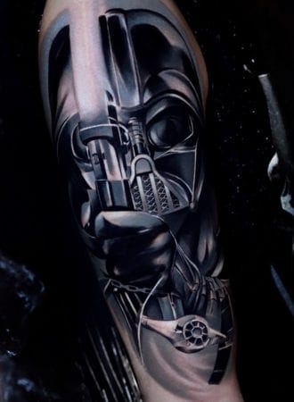 Tattoo Darth Vader contemporary realism