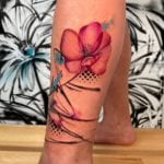 Tattoo flor acuarela