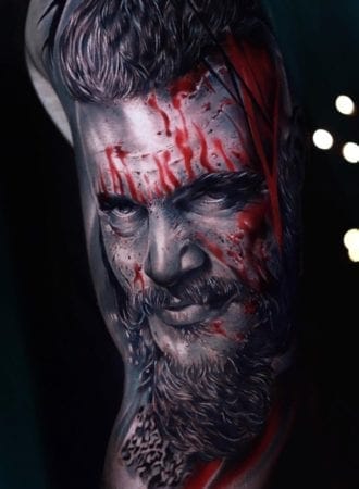 Tattoo contemporary vision of Ragnar