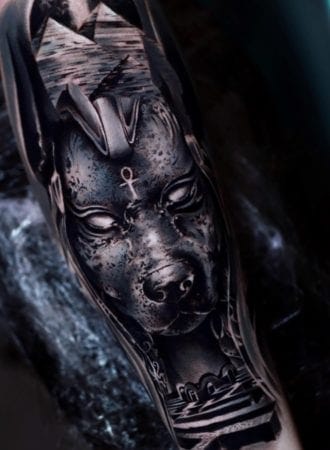 Tattoo anubis contemporary vision