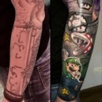 Tattoo Cover Up Mario bros