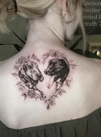 Tattoo perros realismo fino