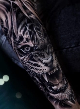 Tattoo in a powerful vision of realism