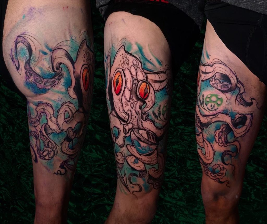 4 x 'Colourful Octopus' Temporary Tattoos (TO00036257) : Amazon.co.uk:  Beauty