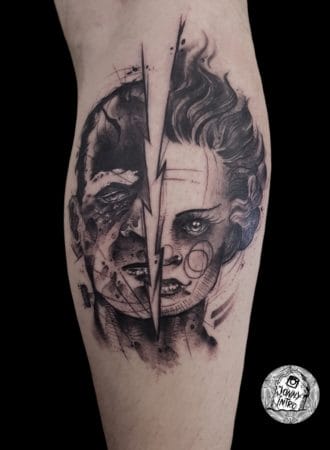 tattoo novia Frankenstein