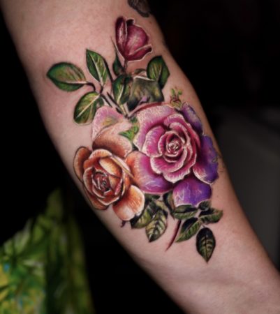 tattoo rosas color