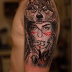 Tattoo mujer lobo