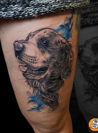 tattoo retrato perro