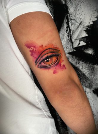 tattoo ojo acuarela