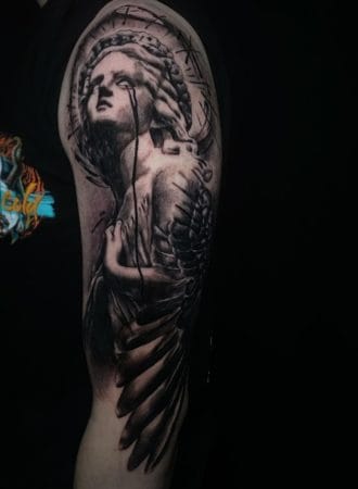 tattoo ángel caído