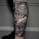 tattoo rostro lobo