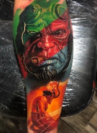 Tattoo realista Hellboy