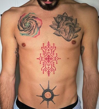 tattoo ornamental roja