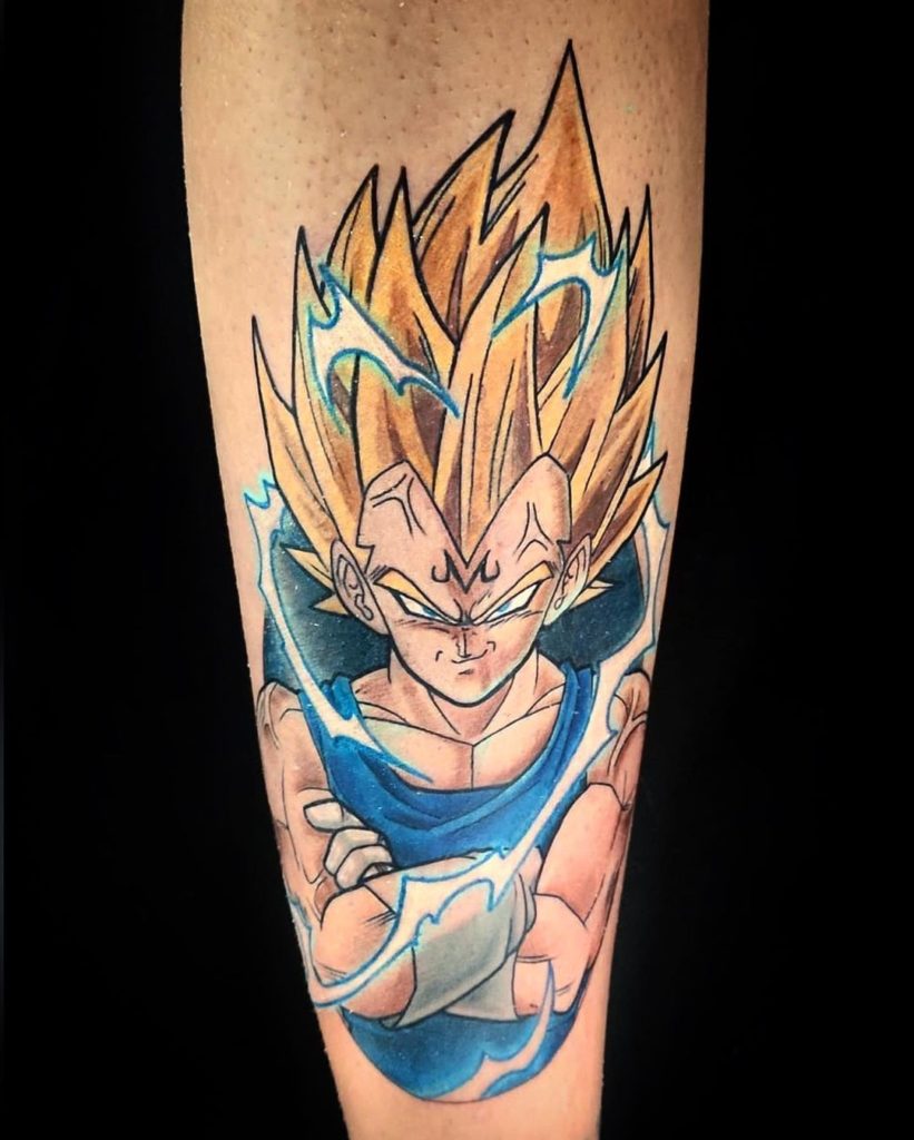 Lawrence Hardesty | Finished up this tattoo of Super Saiyan 2 Gohan, most  of this is already healed. Made with @industryinks and @tattcom #gohan  #gohantatto... | Instagram