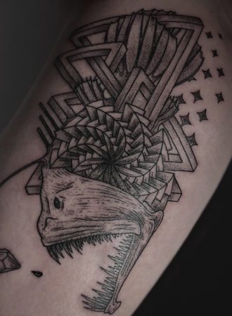 Tattoo pez geometrías
