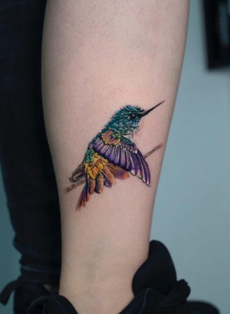tattoo colibrí color