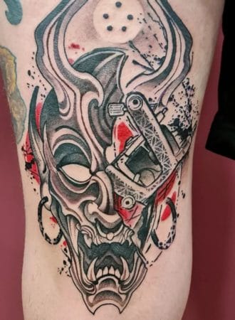 tattoo máscara hannya