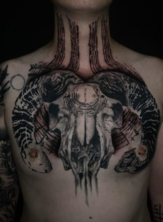 tattoo calavera carnero