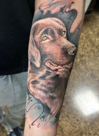 tattoo perro realista