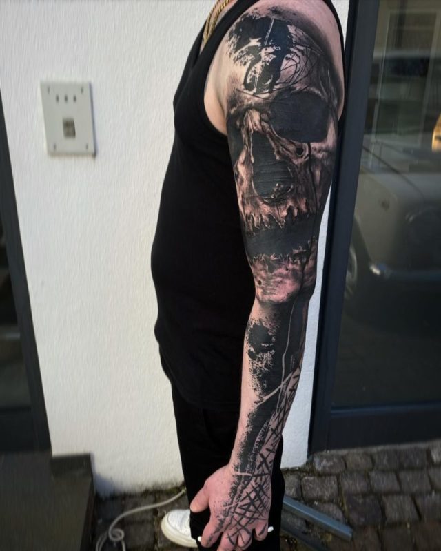 Realistic Skull Sexy Rose Flower Temporary Tattoos For Women Gilr Lion Wolf  Skeleton Warrior Fake Tattoo Body Art Washable Tatoo