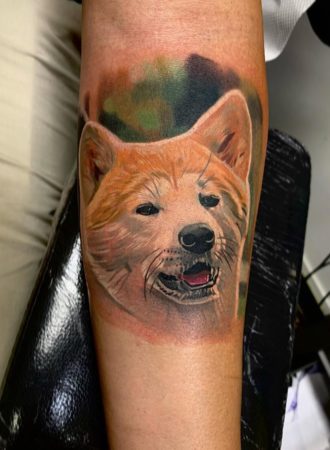 tattoo retrato perro