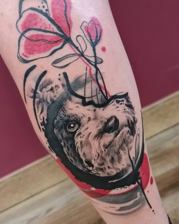 tattoo perro trashpolka
