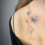 tattoo flor fineline color