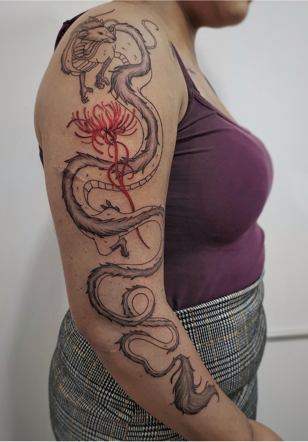 Anime tattoo | Anime tattoos, Tattoos, Dragon tattoo