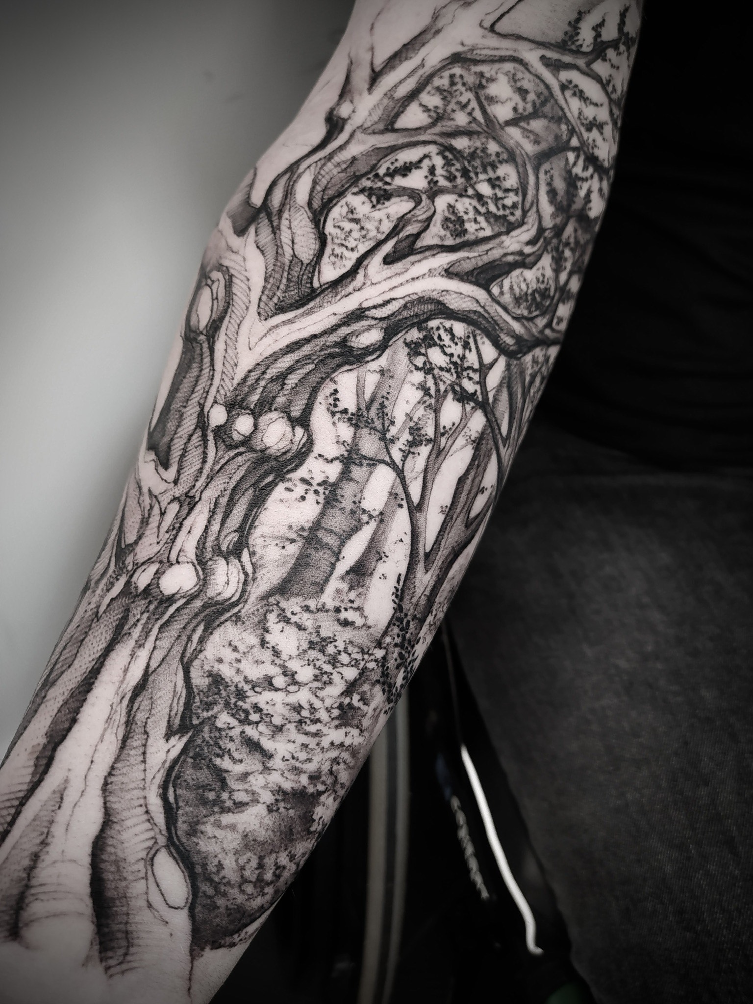 amazing illustrative full sleeve tattoo by Jesse Smith - Design of  TattoosDesign of Tattoos