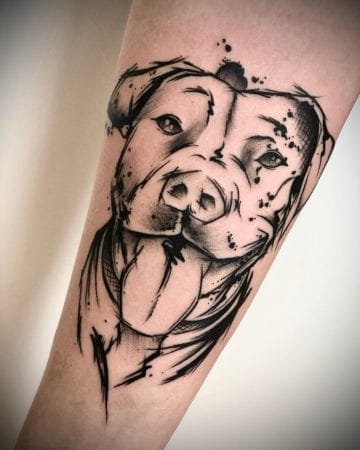 Tattoo Sketch Dog