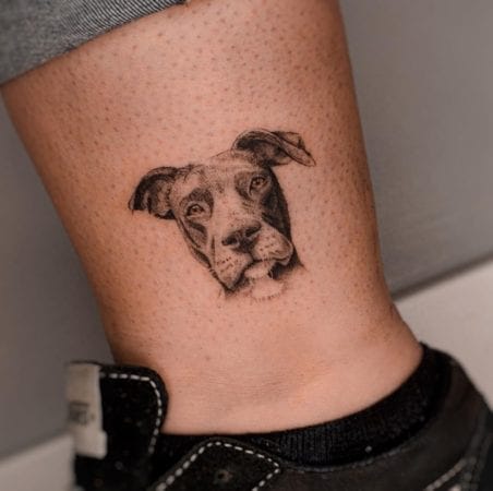 Tattoo perro micro realismo