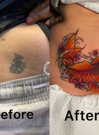 Tattoo cover up Koi