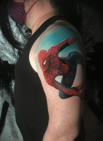 tattoo Spiderman realista