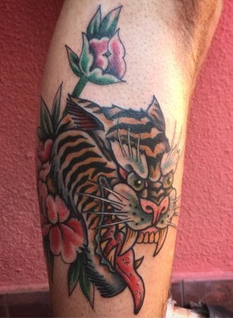 tattoo tigre tradicional