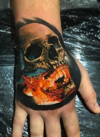 Tattoo calavera realista