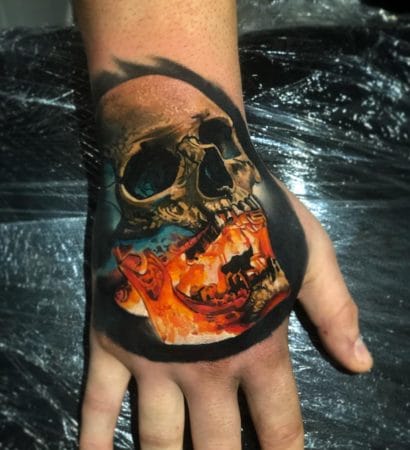 Tattoo calavera realista