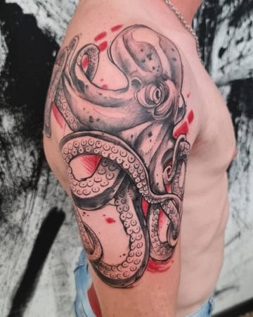 Tattoo pulpo trashpolka