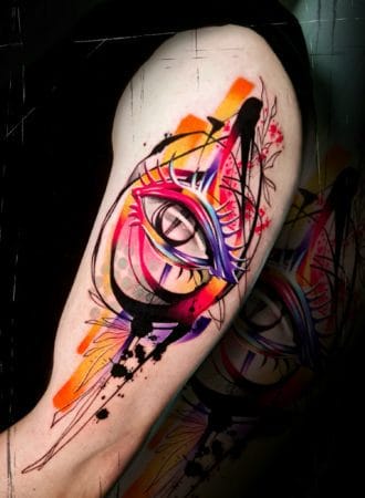 tattoo ojo abstracto