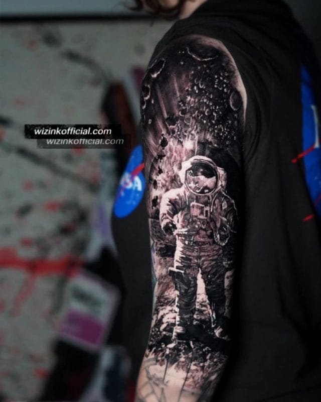 Tattoo astronauta realista - Avantgarde Tattoo Barcelona