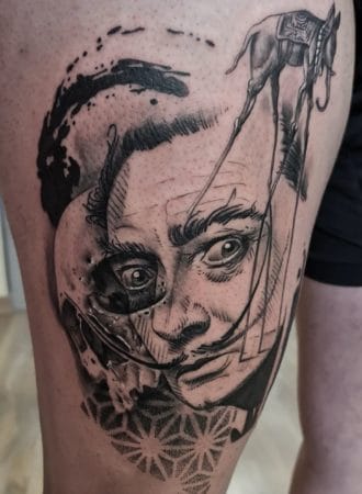 Tattoo Dalí Realista