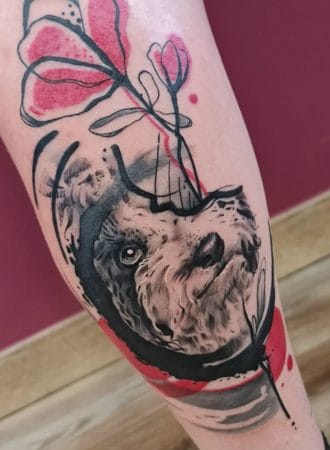 tattoo perro trashpolka